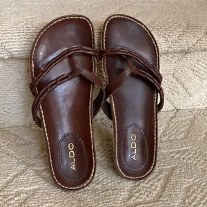 Aldo leather sandal/ espadrilles..